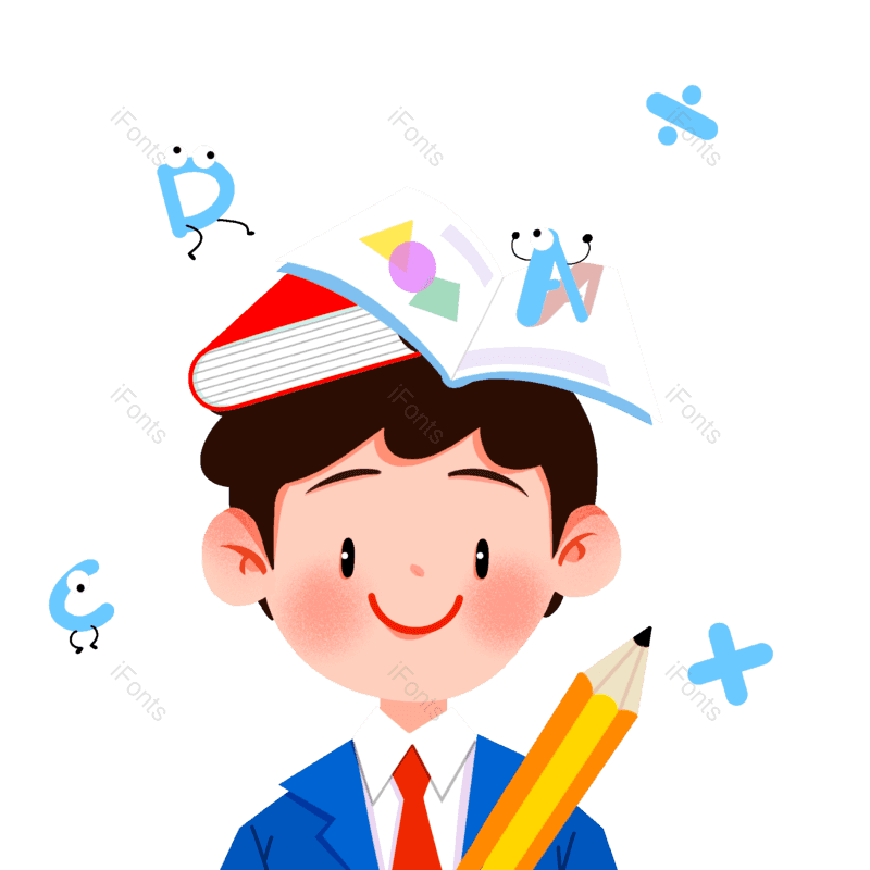 学生图片,扁平风元素,PNG,免抠素材